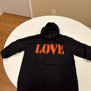 VLONE Black and Orange 'Love' Hoodie